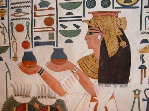 storia olivo dettaglio tomba di Nefertari