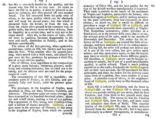 storia olivo the Dictionary of Merchandize gallipoli 2